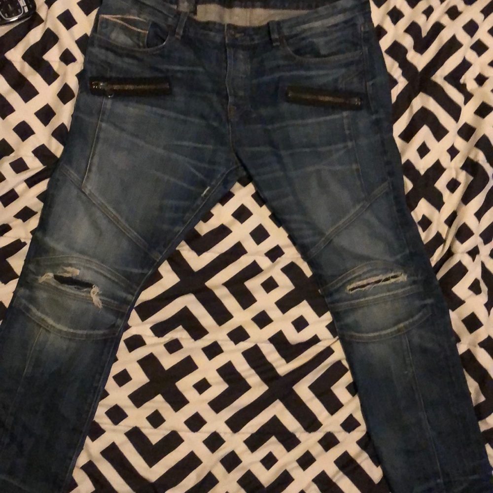 Men's Designer Moto Jeans